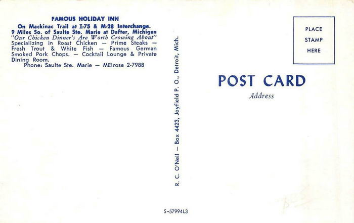 Holiday Inn - Old Postcard (newer photo)